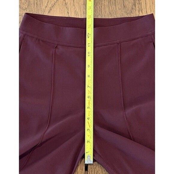 Lululemon Urban Strides Super High Rise Pants Women’s Sz 6 Burgundy Pockets - Picture 7 of 9